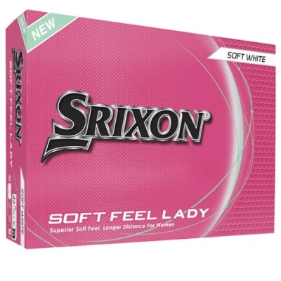 Abbildung von Srixon Soft Feel Lady Golfball für Damen Geringe Kompression und einfacher hoher StartUltra weiche Haptik Ideal Moderate Schwünge erhöhte Präzision, Weiß
