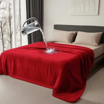 Abbildung von Bedding Aid wasserdichte Decke, Hundedecke Wasserdicht, Liebesdecke Katzendecke, Hundedecke, Sofa, Rot/Schwarz, Kuscheldecke (102x152cm)