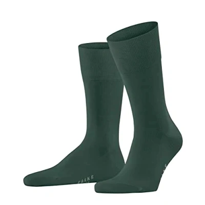 Abbildung von FALKE Herren Socken Tiago M So nachhaltige Fil D&#039;Ecosse Baumwolle einfarbig 1 Paar, Grün Hunter Green 7441, 39 40
