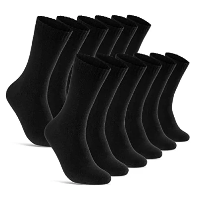 Abbildung von 6 12 24 Paar THERMO Socken Herren Wintersocken Baumwolle Vollfrottee Schwarz 10900 (12 47 50)