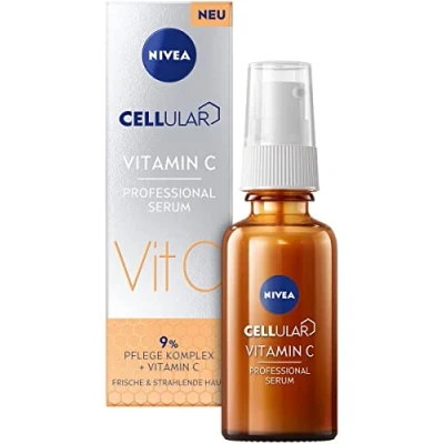 Abbildung von NIVEA Cellular Professional Serum Vitamin C (30 ml), feuchtigkeitsspendendes Serum, Anti Falten für einen ebenmäßigeren und strahlenderen Teint