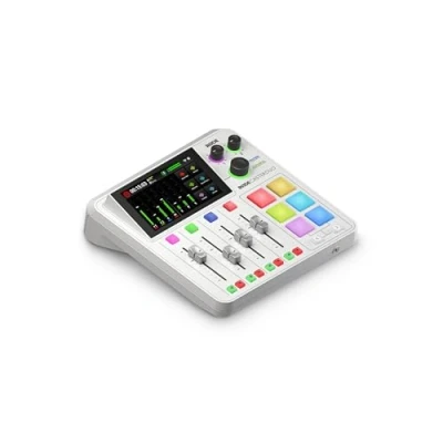 Abbildung von RØDE RØDECaster Duo Kompakte All in One Audio Produktionslösung für Podcasting, Streaming, Musikproduktion und Content Erstellung (Weiß)