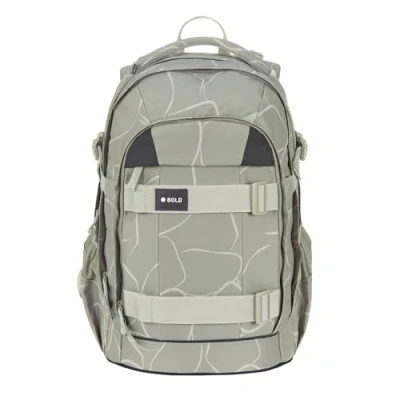 Abbildung von Bold Lässig Schulrucksack mit Reflektoren und höhenverstellbarem Rückenteil/School Backpack Curve sage