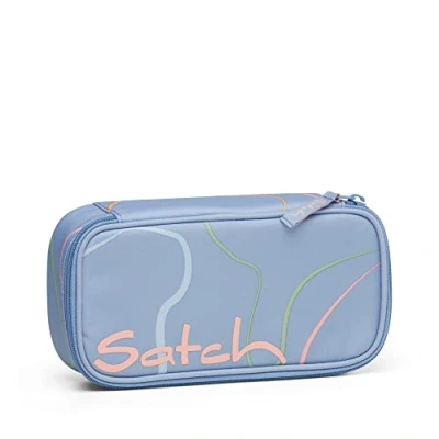Abbildung von satch Schlamperbox Federmäppchen extra groß inkl. Trennfach Reißverschlussfach Geodreieck Vivid Blue Hellblau
