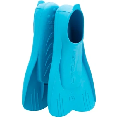 Abbildung von Cressi Mini Light Fins Kurze Unisex Kinderflossen zum Tauchen, Schnorcheln und Schwimmen, Azurblau, 32/33