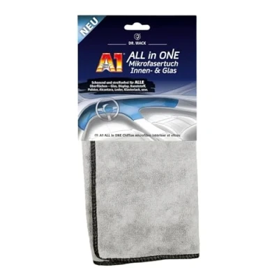 Abbildung von Dr. Wack A1 ALL in ONE Mikrofasertuch Innen &amp; Glas I Premium Auto für alle Oberflächen Aus besonders weichem Garn Flauschig fusselfrei Hochwertige Autopflege Made Germany