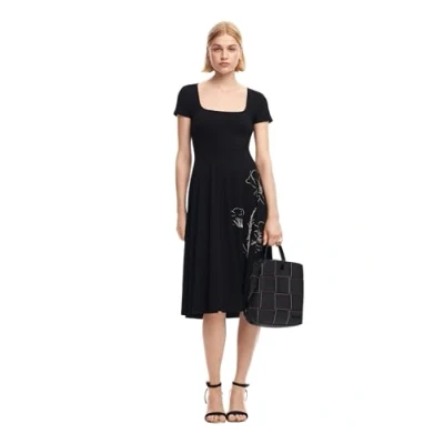 Abbildung von Desigual Lowcut MIDI Freizeitkleid, Damen, Größe: XL, Black