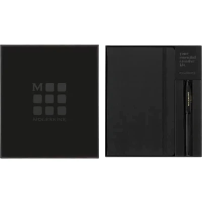 Abbildung von Moleskine x Kaweco Klassisches Hardcover Notizbuch und Nachfüllbarer Tintenroller aus ABS Kunststoff, Nachfüllminen 0,7 mm mit Schwarzer Tinte Inklusive, Farbe Schwarz