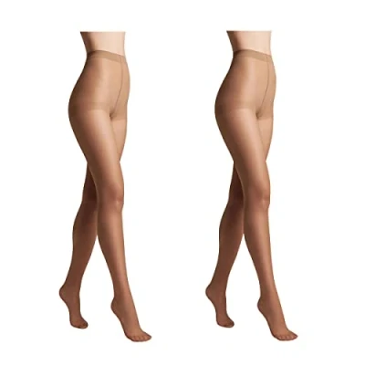 Abbildung von Conte elegant 2er Pack langlebige Damenstrumpfhose Halbmatt SOLO 40 DEN Damen Feinstrumpfhose Strumpfhose mit markiertem Höschenteil Einfarbig Farbe Bronz Größe 6