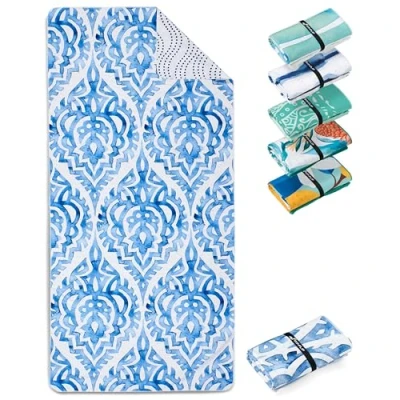 Abbildung von Fit Flip Strandtuch XXL Mikrofaser Badetuch Strandtücher leicht und schnelltrocknend 100% recyceltes Handtuch Strandhandtuch zum Baden (Boho 160x90cm)