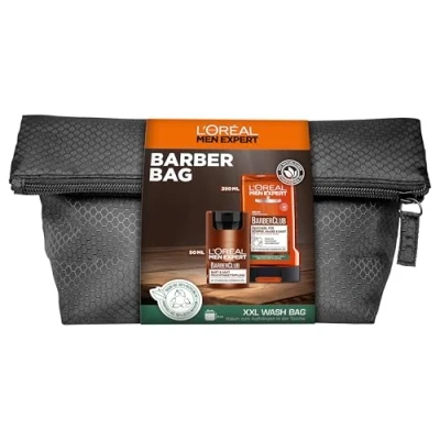 Abbildung von L&#039;Oréal Men Expert Toiletry BAG Barber CLUB Moisturiser &amp; Shower GEL WITH Cedarwood Essential OIL Körperpflegeset, Herren, Größe: One Size,