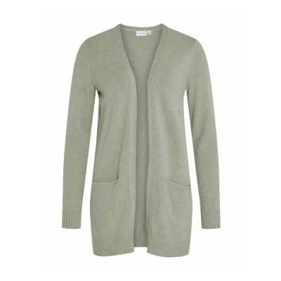 Abbildung von VILA Viril OPEN Cardigan Strickjacke, Damen, Größe: Medium, Oil green