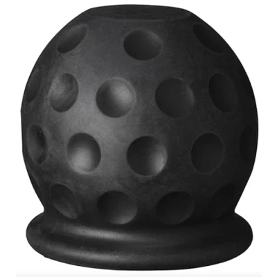 Abbildung von Anhängerkupplung Abdeckung, 50 mm Gummi/Kunststoff Schutzkappe Kugelkopf für Anhänger PKW LKW RV (Golfball schwarz)