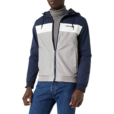 Abbildung von Jack &amp; Jones Jjerush Blocking HOOD Leichte Jacke, Herren, Größe: XXL, Navy blazer