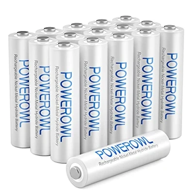 Abbildung von Akku AAA POWEROWL Micro NI MH 16 Stück Batterien Wiederaufladbare 1.2v Aufladbare Akkubatterien (Geringe Selbstentladung,1000mAh)