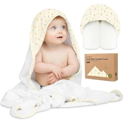 Abbildung von KeaBabies Babyhandtuch mit Kapuze für Neugeborene Große Bambus Kapuzenhandtuch Baby Jungen, Mädchen, Kleinkinder, Besonders Saugfähig Und Weich Badetuch (Dreamers)