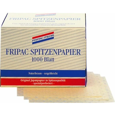 Abbildung von Fripac Medis Professional Spitzenpapier Blattgröße 75 x 55 mm naturbraun ungebleicht, 1000 Blatt