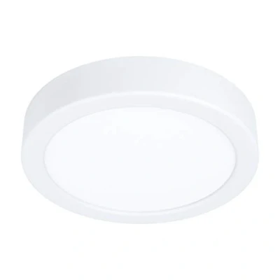 Abbildung von EGLO LED Deckenleuchte Fueva 5, Ø 16 cm, 1 flammige Aufbauleuchte Modern aus Stahl und einer Kunststoff Leuchtfläche, Deckenlampe in Weiß, Aufbaulampe neutralweiß