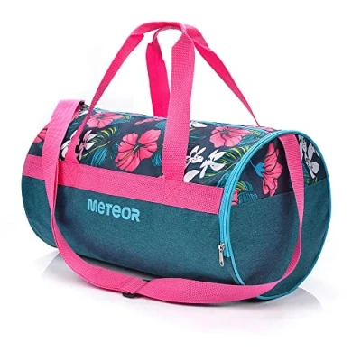 Abbildung von meteor Sporttasche Kinder 25L runde Tasche Gym Herren schwimmtasche Reisetasche Urlaubstasche klein Fitnesstasche Kindertaschen Schule Taschen turntasche Jungen