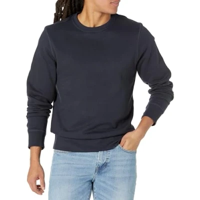Abbildung von Amazon Essentials Herren Fleece Sweatshirt mit Rundhalsausschnitt (erhältlich in Big &amp; Tall), Marineblau, M