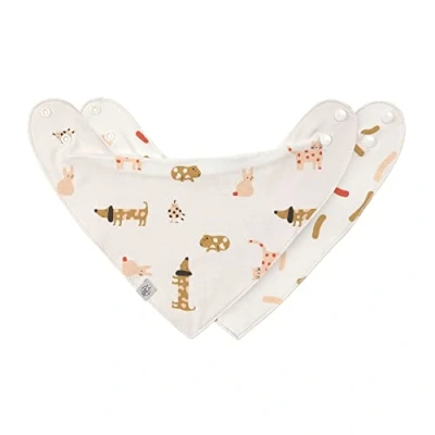 Abbildung von LÄSSIG Baby Lätzchen Halstuch Dreieckstücher Set 2 Stk. Bio Baumwolle Druckknopf wendbar/Baby Bandana Little Mateys spicy orange