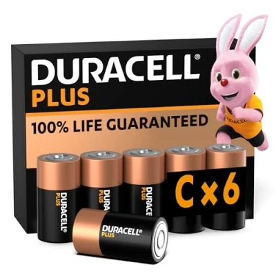Abbildung von Duracell Plus C Batterien, LR14, 6 Stück, Batterien für Alltagsgeräte [Amazon Exclusive]
