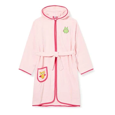 Abbildung von Playshoes EULE Bademantel für Kinder, Größe: 122/128, Rosa
