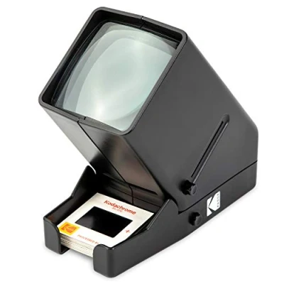 Abbildung von KODAK 35 mm Diaprojektor und Filmbetrachtungsgerät Batteriebetrieb, 3 fache Vergrößerung, LED beleuchtete Anzeige für Dias Filmnegative