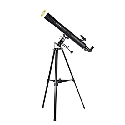 Abbildung von Bresser Refraktor Teleskop Taurus NG 90/900 mit Smartphone Kamera Adapter und hochwertigem Objektiv Sonnenfilter, inklusive Stativ umfangreichem Zubehör