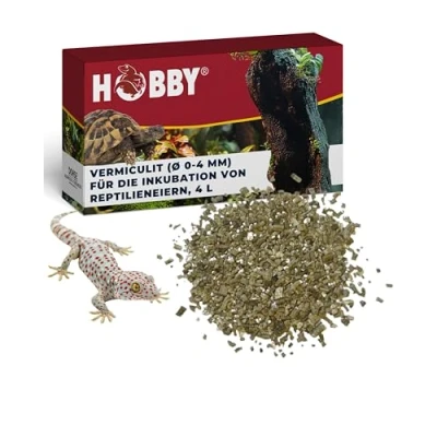 Abbildung von HOBBY Terraristik Vermiculit I 4 Liter Inkubationssubstrat für Reptilieneier hochwertiges Inkubationsmedium Brutsubstrat die Reptilienzucht wärmeisolierend und feuchtigkeitsregulierend