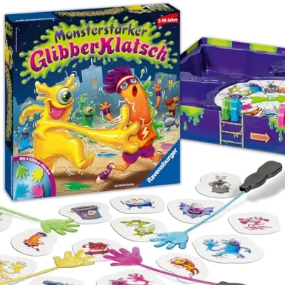 Abbildung von Ravensburger Kinderspiel Monsterstarker Glibber Klatsch, Gesellschafts und Familienspiel, für Kinder Erwachsene, 2 4 Spieler, ab 5 Jahren