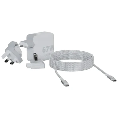 Abbildung von Xtorm Gan Ultra USB 2 C Schnellladegerät 67W Weiß + Adapter Kabel