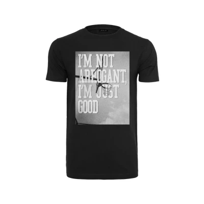 Abbildung von Mister Tee I&#039;M NOT Arrogant JUST GOOD Tshirt print, Herren, Größe: XS, Black