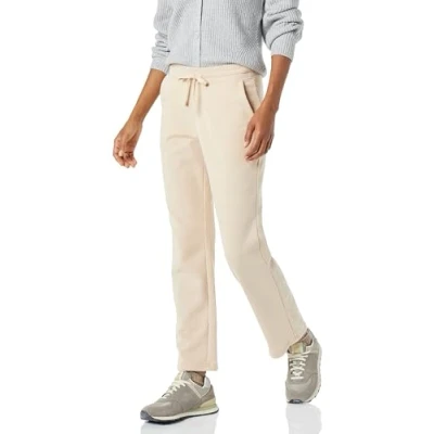 Abbildung von Amazon Essentials Damen Jogginghose aus Fleece mit geradem Bein in normaler Passform (in Übergrößen erhältlich), Hellbeige, L