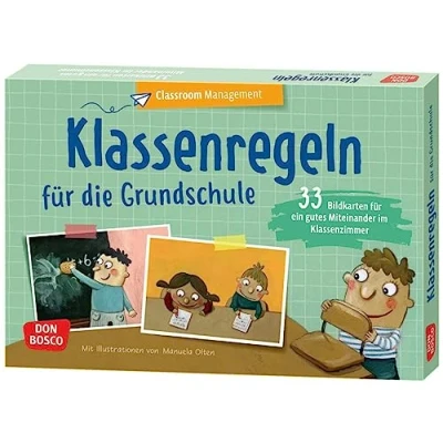 Abbildung von Klassenregeln für die Grundschule: 35 Bildkarten ein gutes Miteinander im Klassenzimmer. Respekt, Fairness, Ordnung: Verhaltensregeln den ... (Classroom Management in der Grundschule)