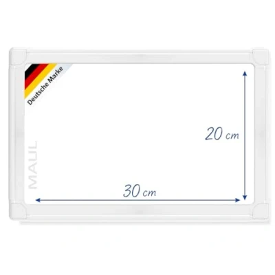 Abbildung von MAUL Whiteboard MAULprimo 20 x 30 cm Magnettafel inkl. Ablageschale für Marker Magnethaftend, beschriftbar und trocken abwischbar Montage in Quer Hochformat Weiß