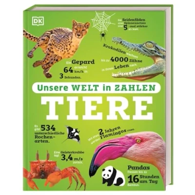 Abbildung von Unsere Welt in Zahlen. Tiere: Ein verrücktes Rekorde Buch mit über 1000 Fakten zum Staunen. Wissensbuch. Für Kinder ab 8 Jahren