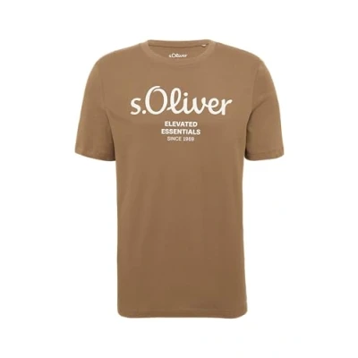 Abbildung von s.Oliver Kurzarm Tshirt print, Herren, Größe: Medium, Sandstein