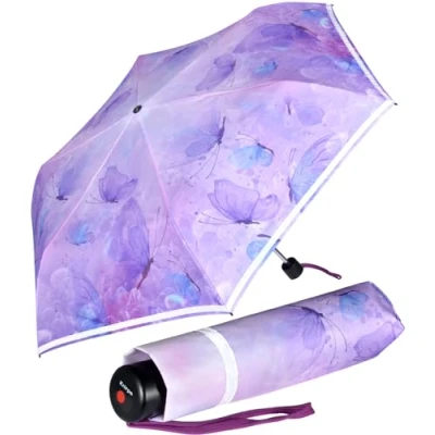 Abbildung von Knirps Kinder Taschenschirm 4Kids reflective mit Reflexborte Butterfly