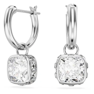 Abbildung von Swarovski Stilla Pierced Earrings MINI HOOP Ohrringe silvercoloured/white, Damen, Größe: One Size, Silver coloured/white