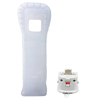 Abbildung von OSTENT Motionplus Motion Plus + Silikonhülle kompatibel für Nintendo Wii Remote Controller Spiel Farbe Weiß