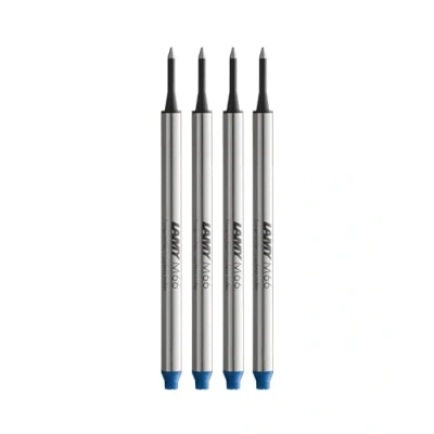 Abbildung von LAMY M66 Tintenroller Minen 4er Set 821 aus Metall in der Farbe blau für ohne Kappe Strichbreite Breit