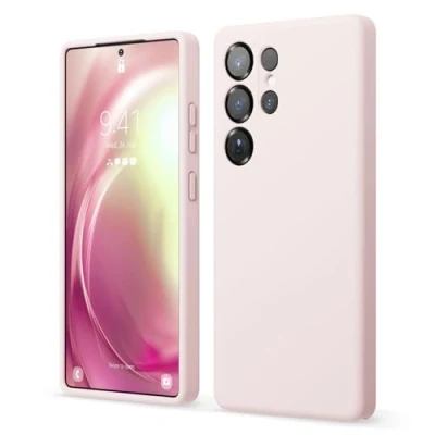 Abbildung von elago Kompatibel mit Samsung Galaxy S25 Ultra Hülle, Flüssige Silikonhülle, Vollständige Schutzabdeckung, Stoßfest, Schlanke Handyhülle, Kratzfeste Weiche Mikrofaser Auskleidung, 6,8 Zoll (Rosa)
