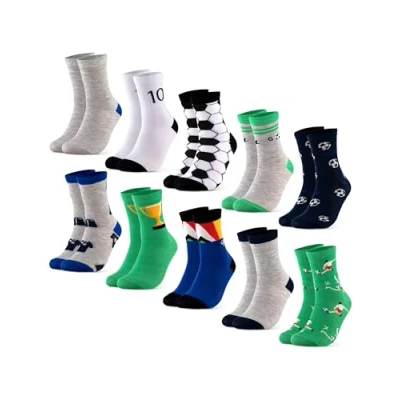 Abbildung von Occulto Jungen &amp; Mädchen Motiv Socken 10er Pack (Modell: Fantasia) Fussball 23 26
