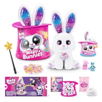 Abbildung von Pets Alive 9549B Surprise, Magic Bunnies von ZURU, White Bunny (Pearl), Large (32 cm)