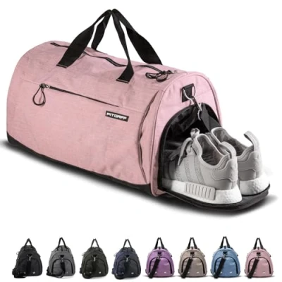 Abbildung von Fitgriff® Sporttasche &amp; Reisetasche für Damen und Herren mit Schuhfach Nassfach Tasche Sport, Fitness Reisen Trainingstasche, Gym Bag (Pink, M)