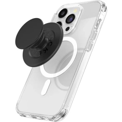 Abbildung von PopSockets: PopGrip Round für MagSafe Inklusive Adapterring Ausziehbarer Sockel und Griff mit einem Austauschbarem Top Smartphones Hüllen Black