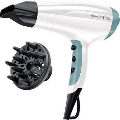 Abbildung von Remington Haartrockner Ionen [leicht &amp; leise] Shine Therapy (2300 Watt, leichtes Gewicht geringe Lautstärke, 3 Heiz und 2 Gebläsestufen, Abkühlstufe, Stylingdüse Diffusor), D5216