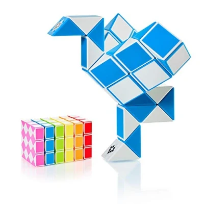 Abbildung von CUBIDI® Original Magic Snake 36 Blöcke Gelb Knobelspiele für Kinder und Erwachsene Ideal als Mitgebsel Kindergeburtstag, Kindergeburtstag Gastgeschenke oder kleine Geschenke