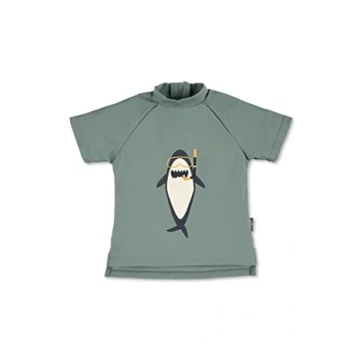 Abbildung von Sterntaler Mädchen Kurzarm Schwimmshirt Hai Set, Dunkelgrün, 80 EU